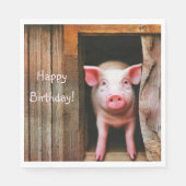 Niedlich Little Piggy Serviette (Vorderseite)