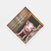 Niedlich Little Piggy Serviette (Ecke)