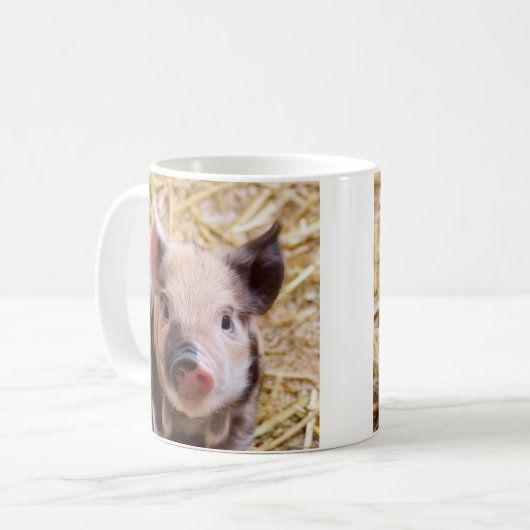 Niedlich Little Piglet Tasse (Vorderseite Links)