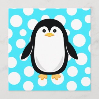 Niedlich Little Pinguin Polka Dot Black Krawatte P Einladung