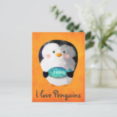 Niedlich Little Pinguin Postkarte (Stehend Vorderseite)