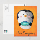 Niedlich Little Pinguin Postkarte (Vorne/Hinten)