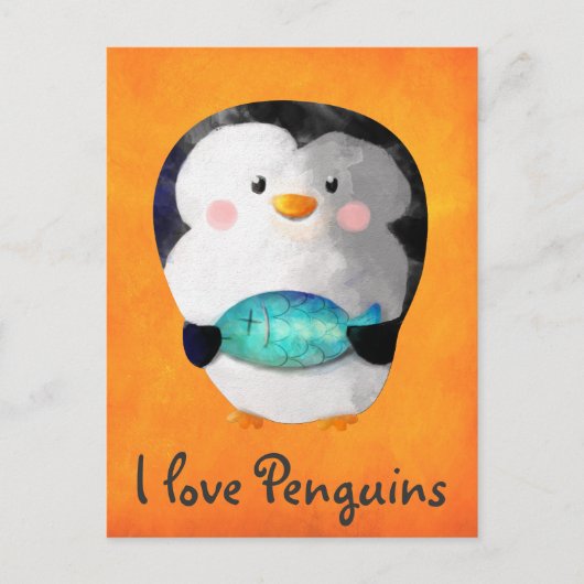 Niedlich Little Pinguin Postkarte (Vorderseite)