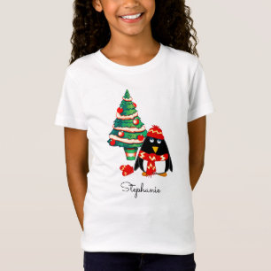 Niedlich Little Pinguin Weihnachten im Individue T-Shirt