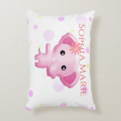Niedlich Little Pink Baby Elephant Dekokissen (Vorderseite(Vertikal))