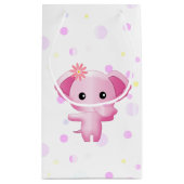 Niedlich Little Pink Baby Elephant Kleine Geschenktüte (Rückseite)