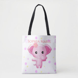 Niedlich Little Pink Baby Elephant Tasche