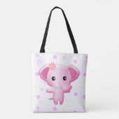 Niedlich Little Pink Baby Elephant Tasche (Rückseite)