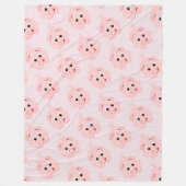 Niedlich Little Pink Piggy Fleecedecke (Vorderseite)