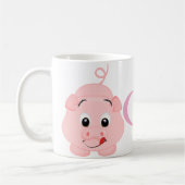 Niedlich Little Pink Piggy Mit Monogramm Kaffeetasse (Links)