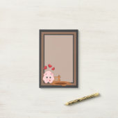 Niedlich Little Pink Piggy Post-it Klebezettel (Auf Schreibtisch)