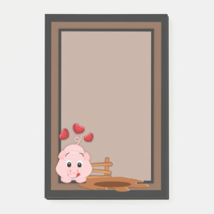Niedlich Little Pink Piggy Post-it Klebezettel