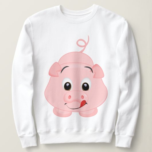 Niedlich Little Pink Piggy Sweatshirt (Design vorne)