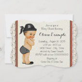 Niedlich Little Pirate Baby Dusche Einladung (Rückseite)