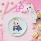 Niedlich Little Prince Baby Boy Dusche Pappteller (Party)