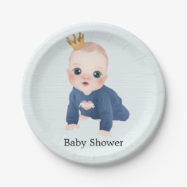 Niedlich Little Prince Baby Boy Dusche Pappteller