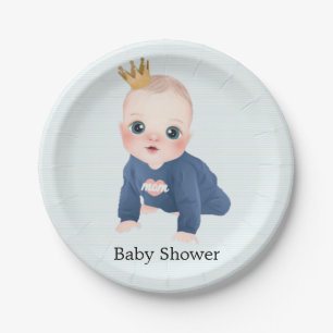 Niedlich Little Prince Baby Boy Dusche Pappteller