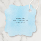 Niedlich Little Prince Elephant Blue Vielen Dank Geschenkanhänger (Rückseite)