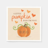 Niedlich Little Pumpkin Baby Dusche Napkins Serviette (Vorderseite)