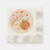 Niedlich Little Pumpkin Baby Dusche Napkins Serviette (Vorderseite)