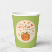 Niedlich Little Pumpkin Baby Dusche Pappbecher (Vorderseite)