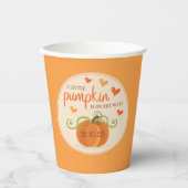 Niedlich Little Pumpkin Baby Dusche Pappbecher (Vorderseite)