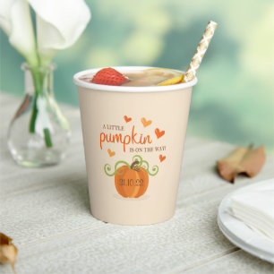 Niedlich Little Pumpkin Baby Dusche Pappbecher