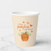 Niedlich Little Pumpkin Baby Dusche Pappbecher (Vorderseite)