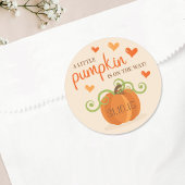 Niedlich Little Pumpkin Baby Dusche Runder Aufkleber