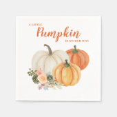 Niedlich Little Pumpkin Burnt Orange Babydusche Serviette (Vorderseite)