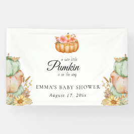 Niedlich Little Pumpkin Fall Baby Dusche Banner