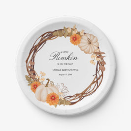 Niedlich Little Pumpkin Fall Baby Dusche Pappteller