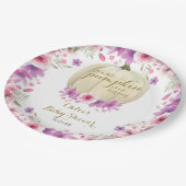 Niedlich Little Pumpkin Floral Baby Dusche Pappteller (Schrägansicht)