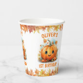 Niedlich Little Pumpkin Geburtstagsparty Pappbecher (Rückseite)