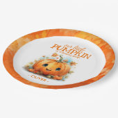 Niedlich Little Pumpkin Geburtstagsparty Pappteller (Schrägansicht)