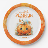 Niedlich Little Pumpkin Geburtstagsparty Pappteller (Vorderseite)