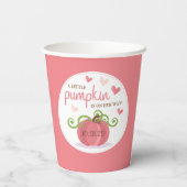 Niedlich Little Pumpkin Girls Babydusche Pappbecher (Rückseite)