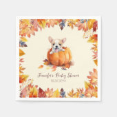 Niedlich Little Pumpkin Puppy Baby Dusche Serviette (Vorderseite)