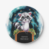 Niedlich Little Raccoon Geburtstag Pappteller (Vorderseite)
