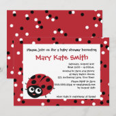 Niedlich Little Red Ladybug BABY SHOWER BIRTHDAY Einladung (Vorne/Hinten)