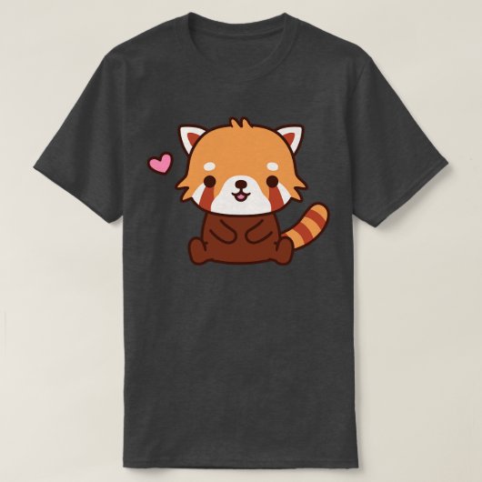 Niedlich Little Red Panda T-Shirt (Design vorne)