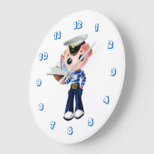 Niedlich Little Sailor Große Wanduhr (Winkel)