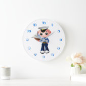 Niedlich Little Sailor Große Wanduhr (Zuhause)