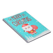 Niedlich Little Santa Blue Notebook Notizblock (Rechte Seite)