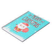 Niedlich Little Santa Blue Notebook Notizblock (Linke Seite)