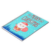 Niedlich Little Santa Blue Notebook Notizblock (Linke Seite)