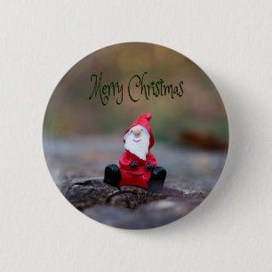 Niedlich Little Santa Clause Frohe Weihnachten Button