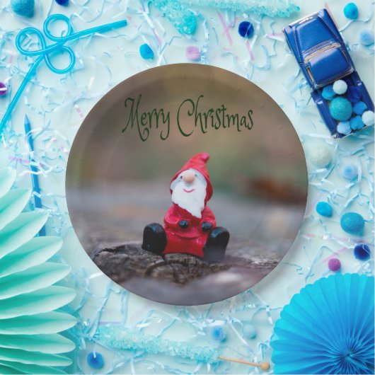 Niedlich Little Santa Clause Frohe Weihnachten Pappteller (Party)