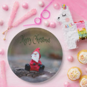 Niedlich Little Santa Clause Frohe Weihnachten Pappteller (Party)
