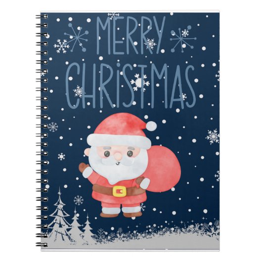 Niedlich Little Santa Navy-Notebook Notizblock (Vorderseite)